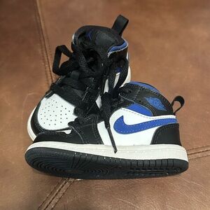 Nike Air Jordan Black/White/Royal High-Top Sneakers - Child Size 4